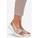 S. BARSKI Women's Leather Wedge Sandals S.Barski | shoptok.hr