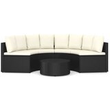  5-dijelni set vrtnih sofa od poliratana s jastucima crni | shoptok.hr