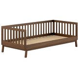 Vipack Smeđi dječji krevet od masivnog bora s podnicom 90x200 cm Sezane – Cijene