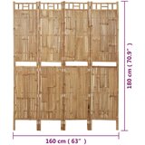 Sobna pregrada s 4 panela od bambusa 160 x 180 cm | Eponuda.ba