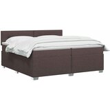  Boxspring krevet s madracem Tamno smeđa 200 x 200 cm Tkanina | shoptok.hr