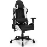 Namještaj Igraća stolica, okretna stolica i trkaćem stilu slonom za glavu i lumbalnim jastukom, podesivi kut nagiba 90°-160°, bijela | shoptok.hr