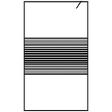 Pregrada za tuš crna 115 x 195 cm s prozirnim staklom ESG | shoptok.hr