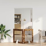  Vrata za pse s postoljem 2 pcs Dimljeni hrast 80 x 80 cm | shoptok.hr
