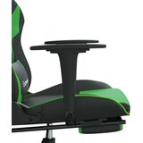  Masažni gaming stol z oporo za noge črno in zeleno umetno usnje, (21152267) | Shoptok.si