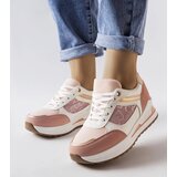 Gemre Pink sneakers with a patterned insert Genovesee | Shoptok.si