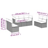  7-dijelni set vrtnih sofa sivi od poliratana | shoptok.hr