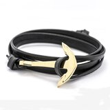  Moška zapestnica Anchor Elegant Črna Cene