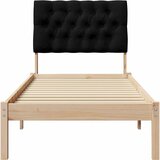  Krevetni okvir s tapiciranim uzglavljem Smeđa 75 x 190 cm | shoptok.hr