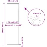 vidaXL rolo zavesa za prho s kaseto 80x240 cm širina tkanine 76 cm | Shoptok.si