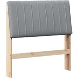 vidaXL tapecirani uzglavlje svijetlo siva 90 cm čvrsto borovo drvo | shoptok.hr