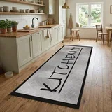 Staza za kuhinju 80x160cm sa gumenom podlogom – Kitchen sivi, VKG-008