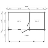 Male kuće Sauna kućica SAUNA TAHKO 470 × 234 cm sa šindrom | shoptok.hr