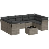 Maison Chic Seti vrtnega pohištva - Vrtna garnitura - Vrtni pohištvo set 10-delna z blazinami siv poli ratan, (21816031) | Shoptok.si