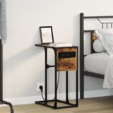vidaXL Nočna omarica Dimljeni hrast 41.5 x 26 x 60.5 cm | Shoptok.si