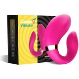 svetloroze silikonski vibrator za parove — 9 režima — 52 00030