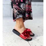 Gemre Red flip-flops with decorative upper Caggio | Shoptok.si