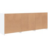 vidaXL Komoda z LED diodami bela 181,5x37x67 cm | Shoptok.si