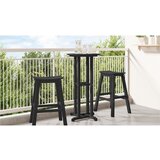 vidaXL Bar miza Črna 55x55x107 cm HDPE | Shoptok.si