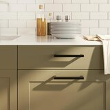  Ručke za ormarić 10 kom crne 160 mm od nehrđajućeg čelika | shoptok.hr