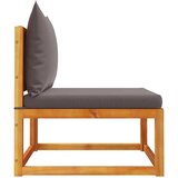  Vrtna sofa bez naslona za ruke s jastucima, drvo akacije i uže | shoptok.hr