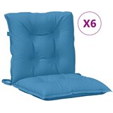  Jastuci za stolice 6 kom prošarano plavi 100x50x7 cm od tkanine | shoptok.hr