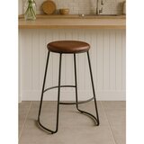 Premier Housewares Crna/smeđa podstavljena barska stolica (visine sjedala 64 cm) Brixton – | shoptok.hr
