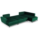 Cosmopolitan Design Zelena baršunasti sklopiva/s prostorom za odlaganje kutna garnitura (s desnim kutom/u obliku slova "U") Kyoto – | shoptok.hr