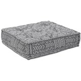 vidaXL Pouf Sivi Tkanina (100% pamuk) 70 x 70 x 54 cm Pouf Moderni Cijene
