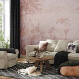  Foto tapeta - Landscape with temple - engraving of Indian architecture with palm trees 400x280 Premium | shoptok.hr