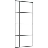  Klizna vrata s priborom 90 x 205 cm od ESG stakla i aluminija | shoptok.hr