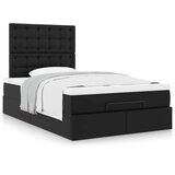  Otomanski okvir kreveta s madracem crni 120x190cm umjetna koža | shoptok.hr