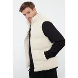 Trendyol Ecru Men's Regular Fit Winter Velvet Vest