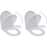 vidaXL WC deska s počasnim zapiranjem 2 kosa plastična bela, (20609048) | Shoptok.si