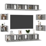  10-dijelni set TV ormarića siva boja betona konstruirano drvo | shoptok.hr