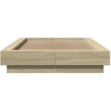  Okvir za krevet s LED svjetlima boja hrasta 90 x 190 cm drveni | Eponuda.ba