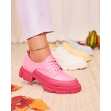 Resti Pink Women's Matte Half Shoes on a Solid Sole Trendy Chunky | Shoptok.si