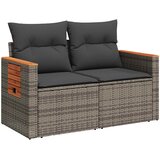  Set sofe 5 kom. Siva i tamno siva Poli Rattan i čelik | shoptok.hr