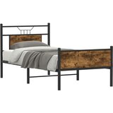vidaXL Posteljni okvir brez vzmetnice hrast 90x190 cm inženirski les Cene