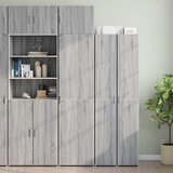 vidaXL Uski ormarić za pohranu siva boja hrasta 50x42,5x225 cm drveni | shoptok.hr