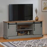 vidaXL TV omarica HALDEN 2 drsna vrata siva 150x40x60 cm masivni les | Shoptok.si