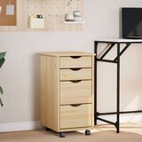 Kolica Mobilna omarica s pisalno mizo MOSS Jasen lak 34 x 39 x 65,5 cm, (5000155899) | Shoptok.si