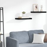  Plutajuća zidna polica crna 50 x 23 x 3,8 cm MDF | shoptok.hr