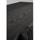 Jotex Črna omarica v jesenovem dekorju z drsnimi vrati 124x80x45 cm Sion – | Shoptok.si
