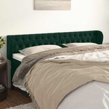  Uzglavlje s ušima tamnozeleno 203x23x78/88 cm baršunasto | shoptok.hr