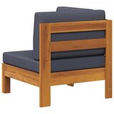  Kutna sofa s tamnosivim jastucima masivno bagremovo drvo | shoptok.hr