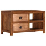 vidaXL Klubska mizica s 2 predali 90x40x50 cm trden mangov les, (21752042) | Shoptok.si