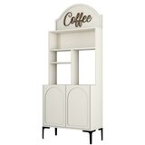 Hanah home komoda lyon 80 - cream, black creamblack coffee bar cabinet | Eponuda.com