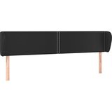  Uzglavlje s ušima crno 203x23x78/88 cm od umjetne kože | shoptok.hr
