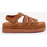 Boto Women Sandals On Platform Eco Suede Camel Filisenia | Shoptok.si
